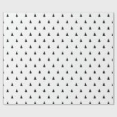 Winter Black and White Kersttree Holiday Cadeaupapier (Vlak)