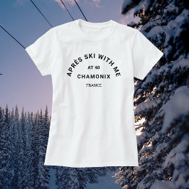 Winter Black Après Ski met mij op 40 Ski Crest T-shirt