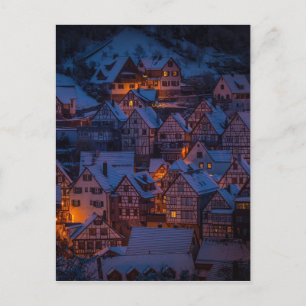 Winter Black Forest House Village Architecture Briefkaart