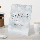 Winter Black handtekening script gastboek Reclamebord Met Voetstuk (Insitu)
