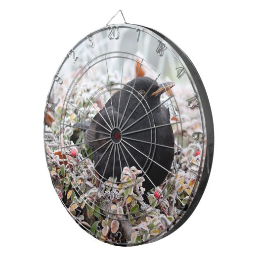 Winter Blackbird Dartbord (Voorkant Rechts)