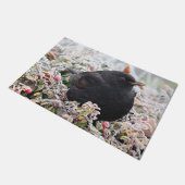 Winter Blackbird Deurmat (Schuin)