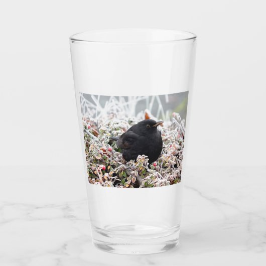 Winter Blackbird Glas (Voorkant)