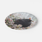 Winter Blackbird Papieren Bordje (Gekanteld)