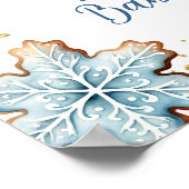 Winter Blau Broodje Welkom Bord Poster (Hoek)