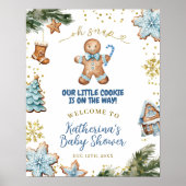 Winter Blau Broodje Welkom Bord Poster (Voorkant)