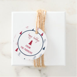 Winter Blau Circle Favor Tags Bedankjes Labels