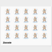 Winter Blau Cookie Team Jongen Sticker (Vel)