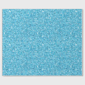 Winter Blau Glitter Cadeaupapier (Vlak)