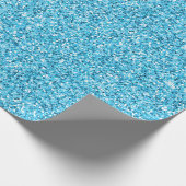 Winter Blau Glitter Cadeaupapier (Hoek)