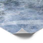 Winter Blau Kerstmis Kat Met Hoed En Sjaal Poster (Hoek)