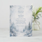 Winter Blau Mist Door Stilte Kaart (Staand voorkant)