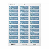 Winter Blau Retouradres Etiket (Full Sheet)