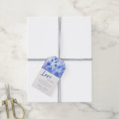 Winter Blau Tuin Trouwliefde en Dank  Cadeaulabel (Met Touw)