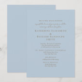 Winter Blauw 2 Zalen Huwelijksuitnodiging Kaart (Voorkant / Achterkant)