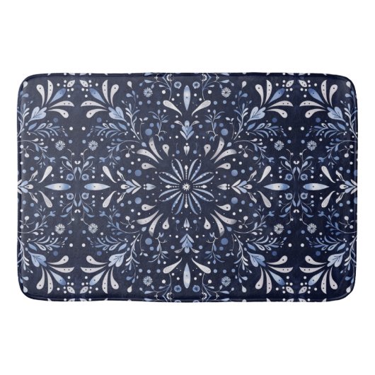 Winter Blauw Bad Mat (Voorkant)