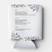 Winter Blauw Bloemend Bachelorette-weekend Itinera Blikjeskoeler (Achterkant)