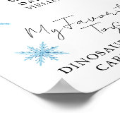 Winter Blauw Eerste Jaar Eerste Verjaardag Milesto Poster (Hoek)