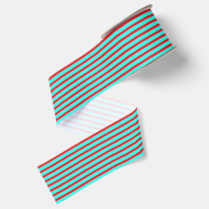 Winter Blauw en Rode Strepen Grosgrain Lint
