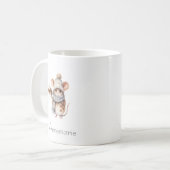 Winter Blauw en Tan Waterverf Muis Mok (Voorkant links)