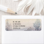 Winter blauw en wit bruiloft etiket (Insitu)