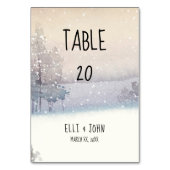 Winter blauw en wit bruiloft kaart (Voorkant)