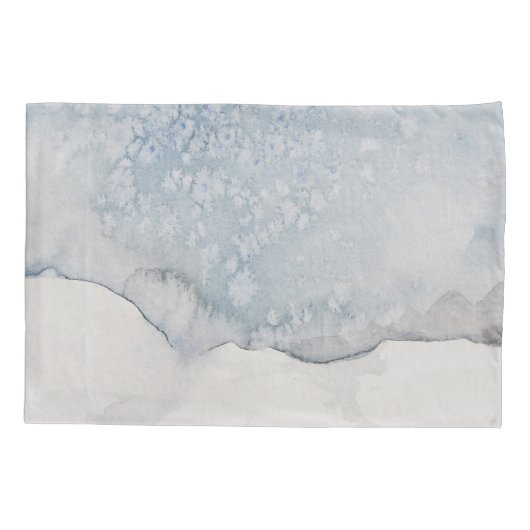 Winter Blauw en wit, Snowflake Design Kussensloop (Achterkant)