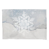 Winter Blauw en wit, Snowflake Design Kussensloop (Voorkant)