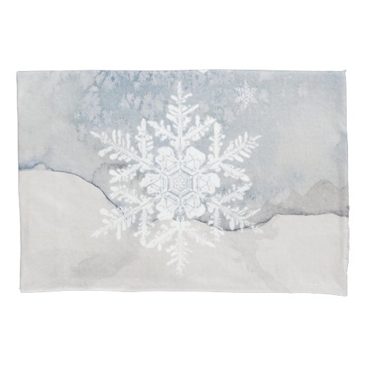 Winter Blauw en wit, Snowflake Design Kussensloop (Voorkant)