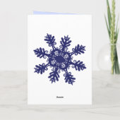 Winter Blauw Feestdagen Kaart (Achterkant)