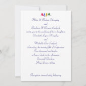 Winter Blauw Gay/Lesbisch Custom Bruiloft Uitnodig Kaart (Achterkant)