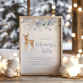 Winter blauw hert hoe groot is mama's buik spel poster