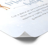 Winter blauw hert hoe groot is mama's buik spel poster (Hoek)