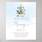 Winter blauw hoe groot is mama's buik spel poster (Voorkant)