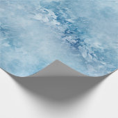 Winter Blauw IJs Sneeuw Kerstmis Cadeaupapier (Hoek)