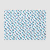 Winter Blauw "Joyful" Typografie Kerstmis Tissuepapier (Voorkant)