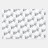 Winter Blauw Multifunctioneel Inpakpapier Vel (Voorkant)