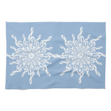 Winter Blauw Ornamental Monogram G-Clef Sneeuwvlok
