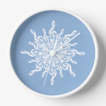 Winter Blauw Ornamental Treble Clef Sneeuwvlok