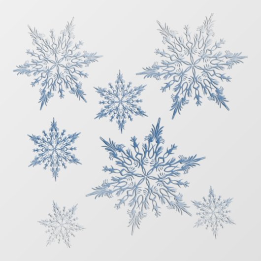 Winter Blauw Raamsticker (Vel)