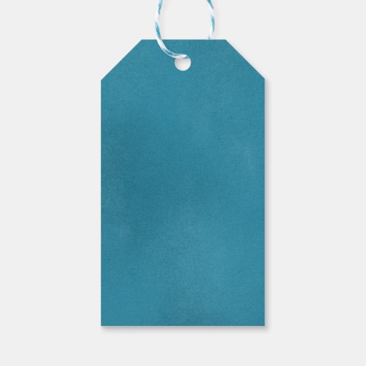 Winter Blauw Verjaardagsfeest Dank u sneeuw veel Cadeaulabel (Achterkant)