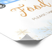 Winter Blauw Vrachtwagen Eten Poster (Hoek)