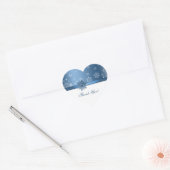 Winter Blauw & Wit Sneeuwvlok Dank u Stickers (Envelop)