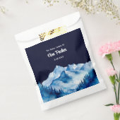 Winter Blauw Witte Besneeuwde Bergen Bruidsmeisjes Bedankzakje (Gezegeld)
