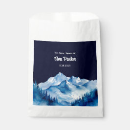 Winter Blauw Witte Besneeuwde Bergen Bruidsmeisjes Bedankzakje