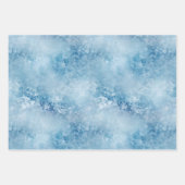 Winter Blauw Witte Sneeuwvlokken Kerstmis Inpakpapier Vel (Voorkant 3)