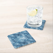 Winter Blauw Witte Sneeuwvlokken Kerstmis Kartonnen Onderzetters (Insitu)