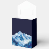 Winter Blauw Witte Snowy Mountains Wedding Bedankdoosjes (Open)