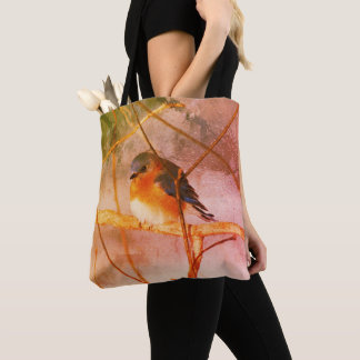 Winter Blauwborst Antieke Kleddernij Kunst Tote Bag