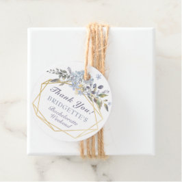 Winter Blauwe Bloem Meisjes Uitstap Bedankt  Bedankjes Labels